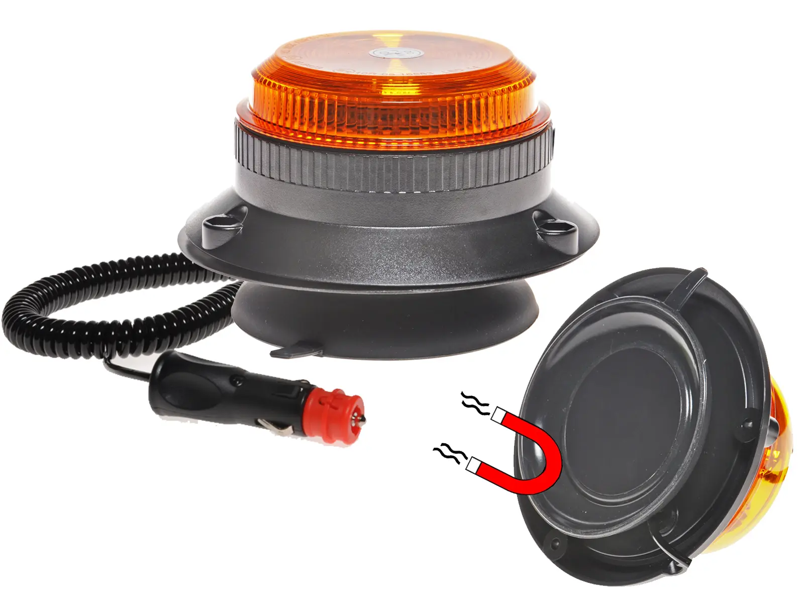 Rundumleuchte LED 30, 12/24V, Magnetfuß, E9