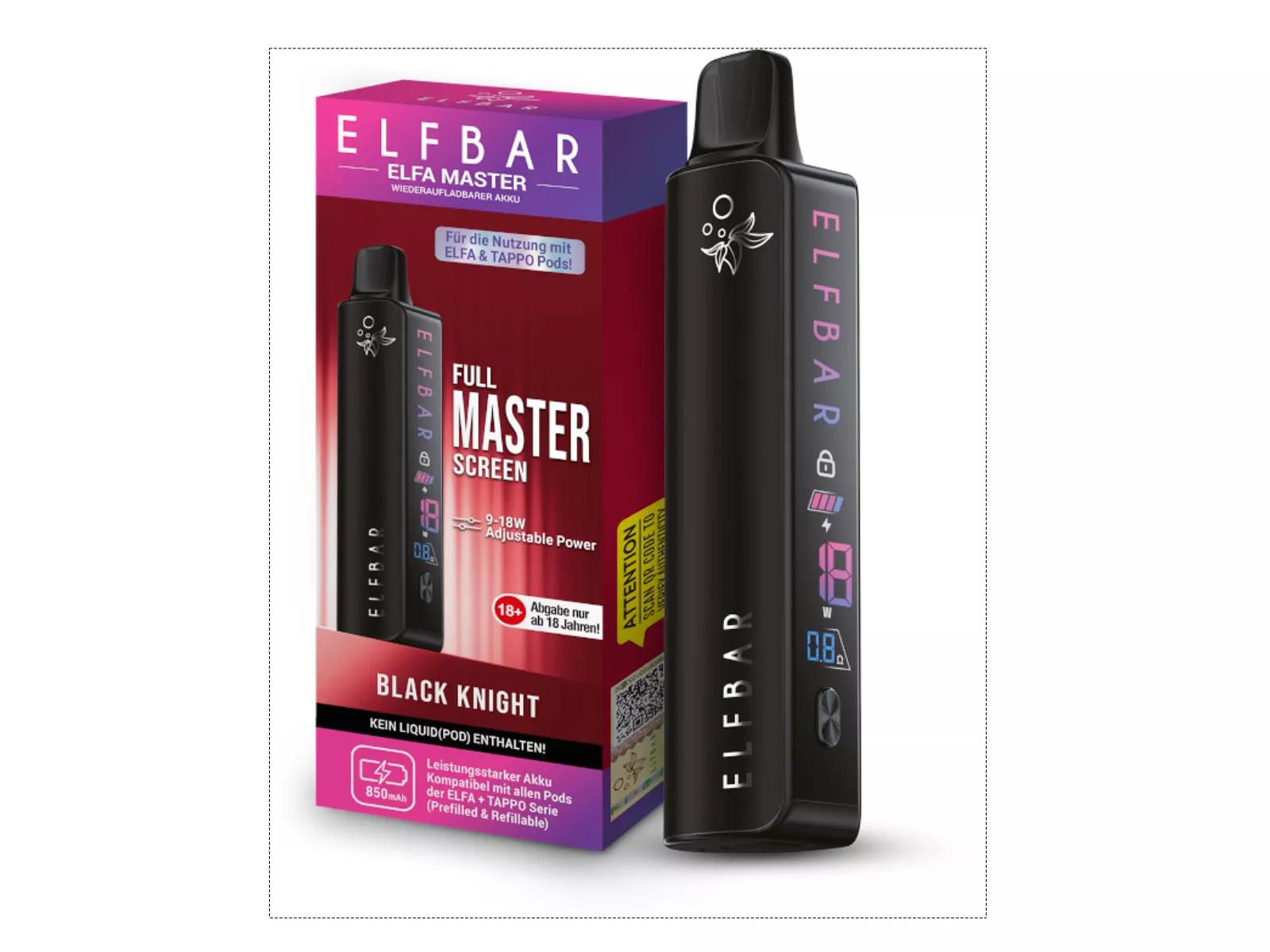 Elfbar - Elfa Master Akku 850 mAh Black Knight