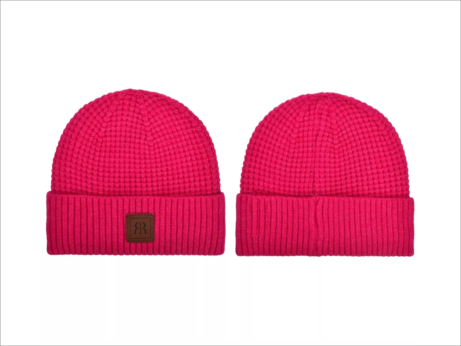 RR Mütze Strickfleece bordeaux
