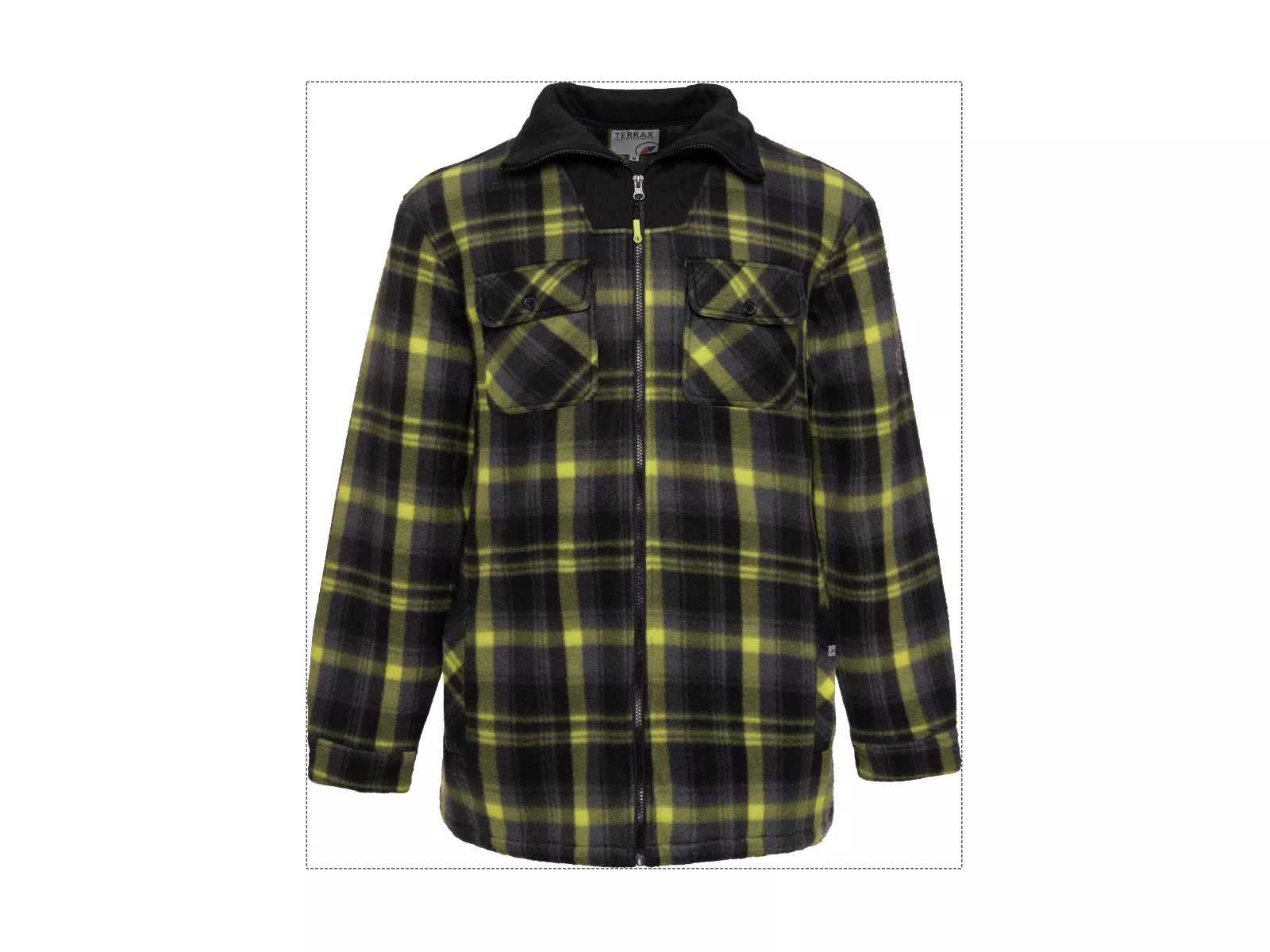 Thermohemd Terrax Workwear-1048-schwarz/limette-M