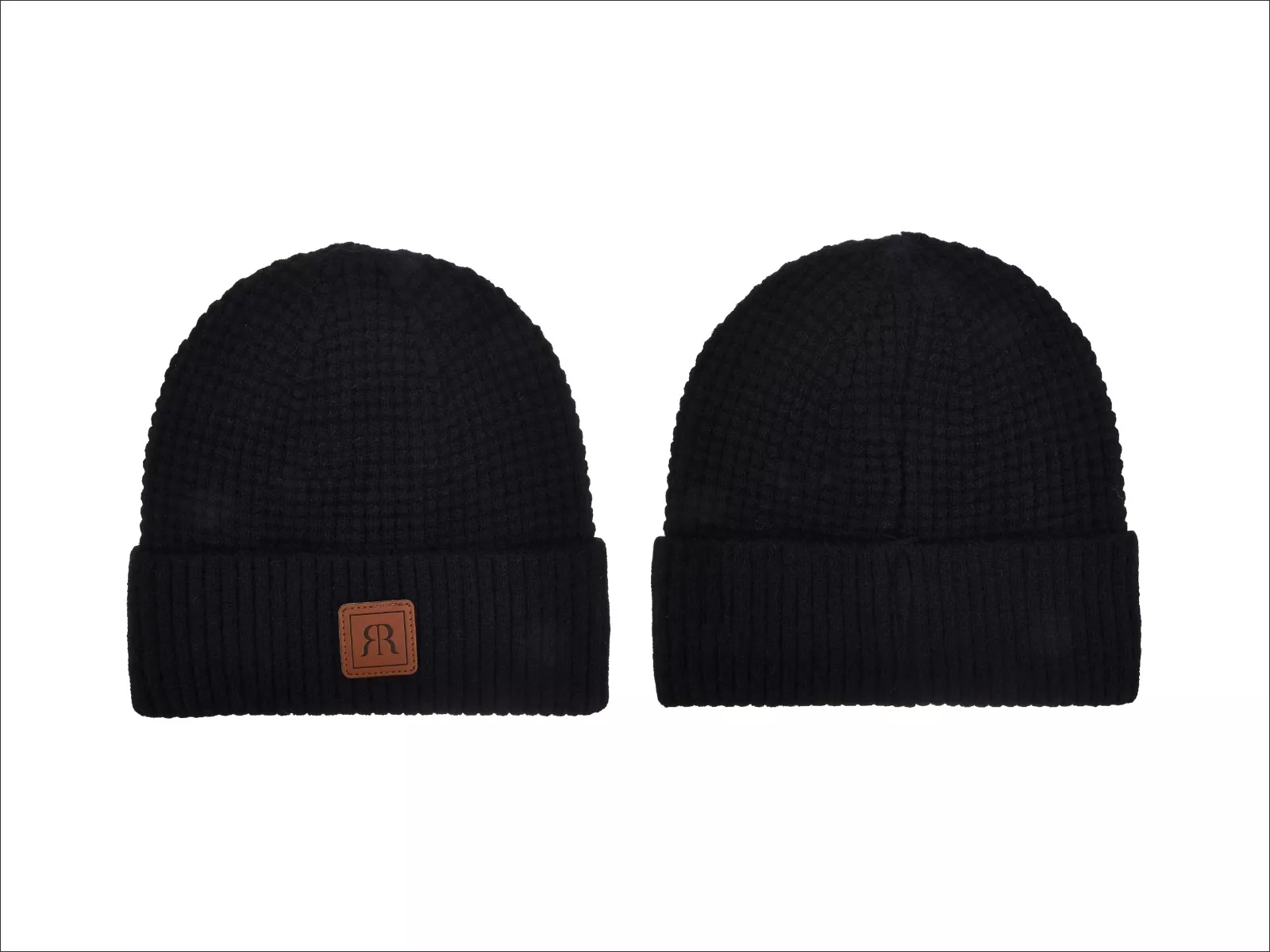 RR Mütze Strickfleece schwarz 