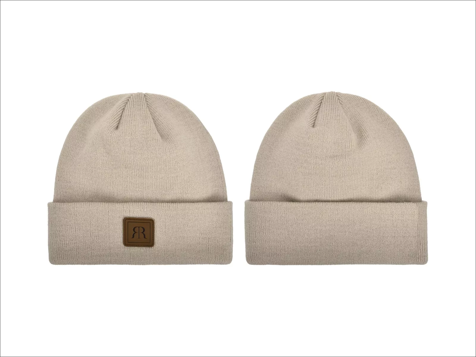 RR Mütze Feinstrick beige 
