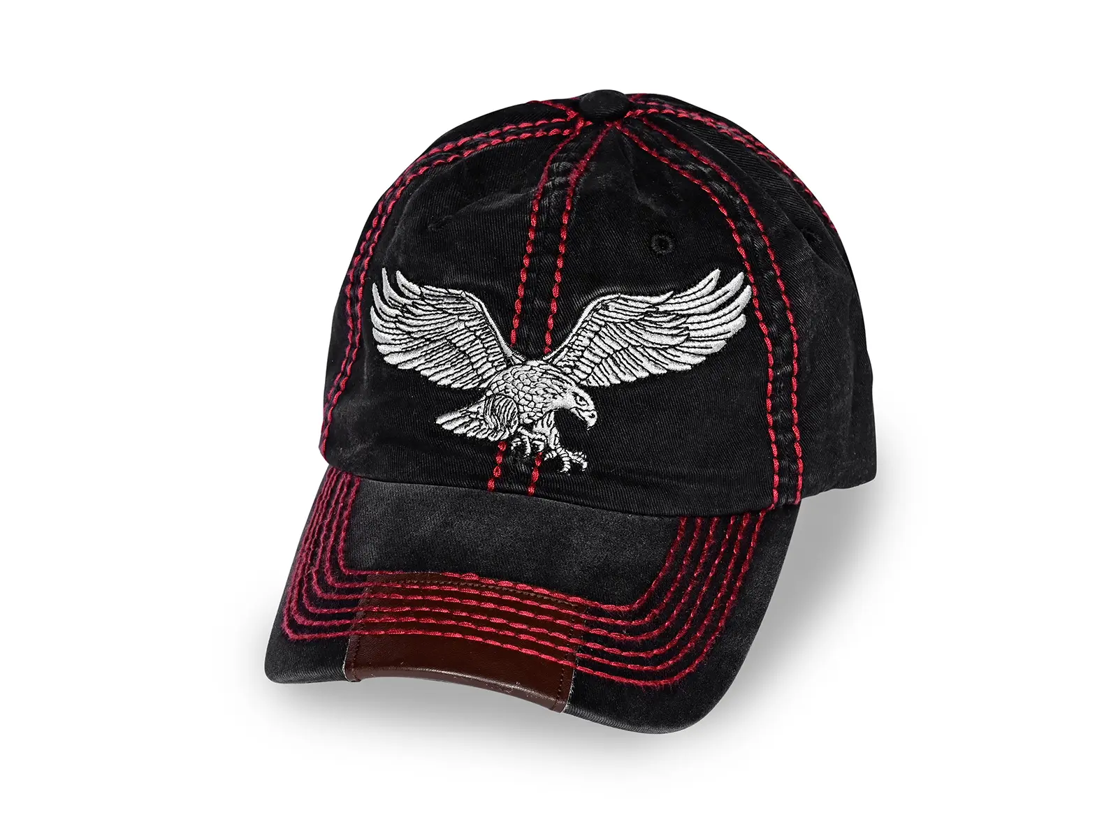 RR Cap USA Adler, schwarz-rot