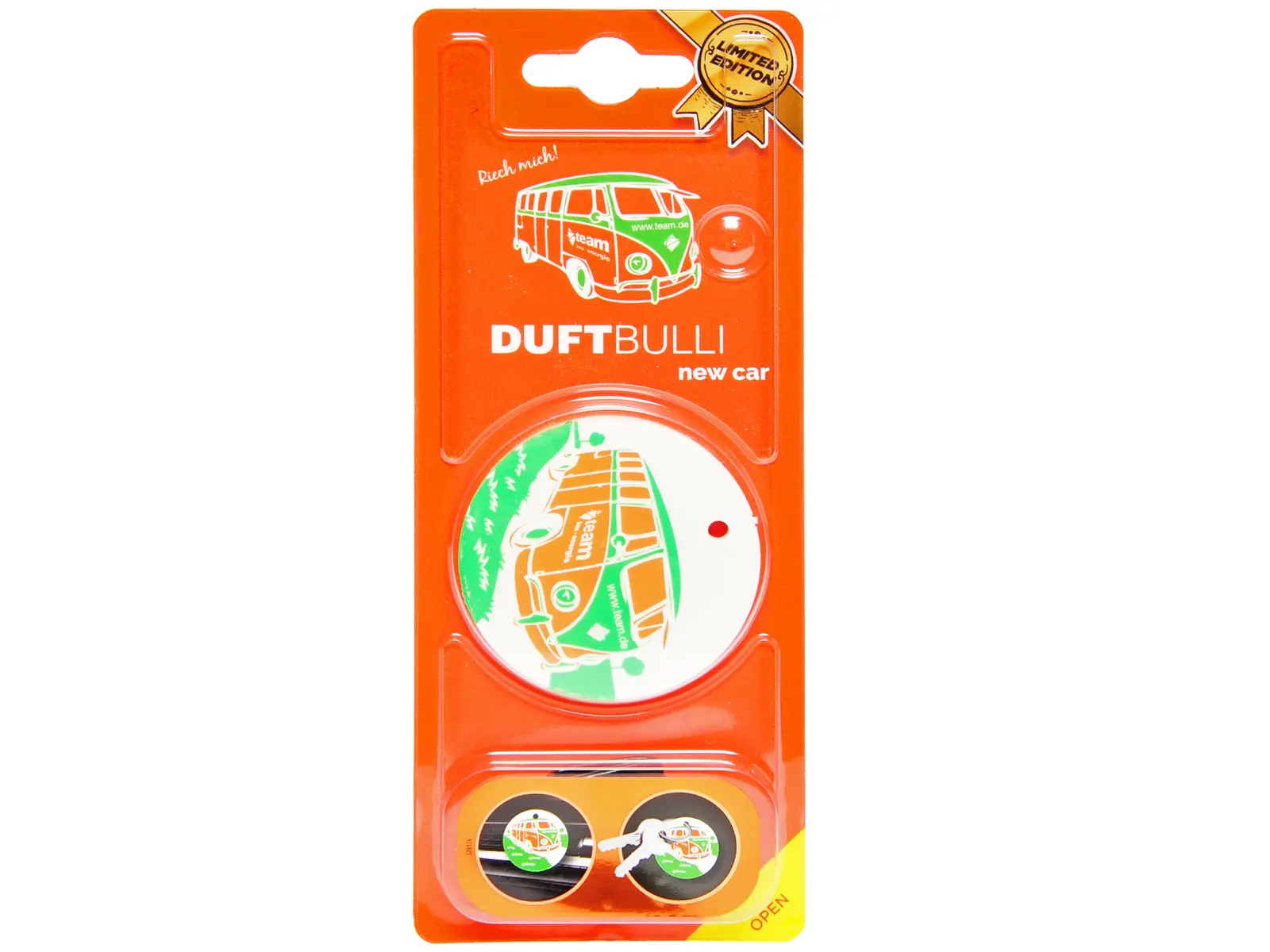 Lufterfrischer Duftbulli 3D mit Schlüsselring VE14