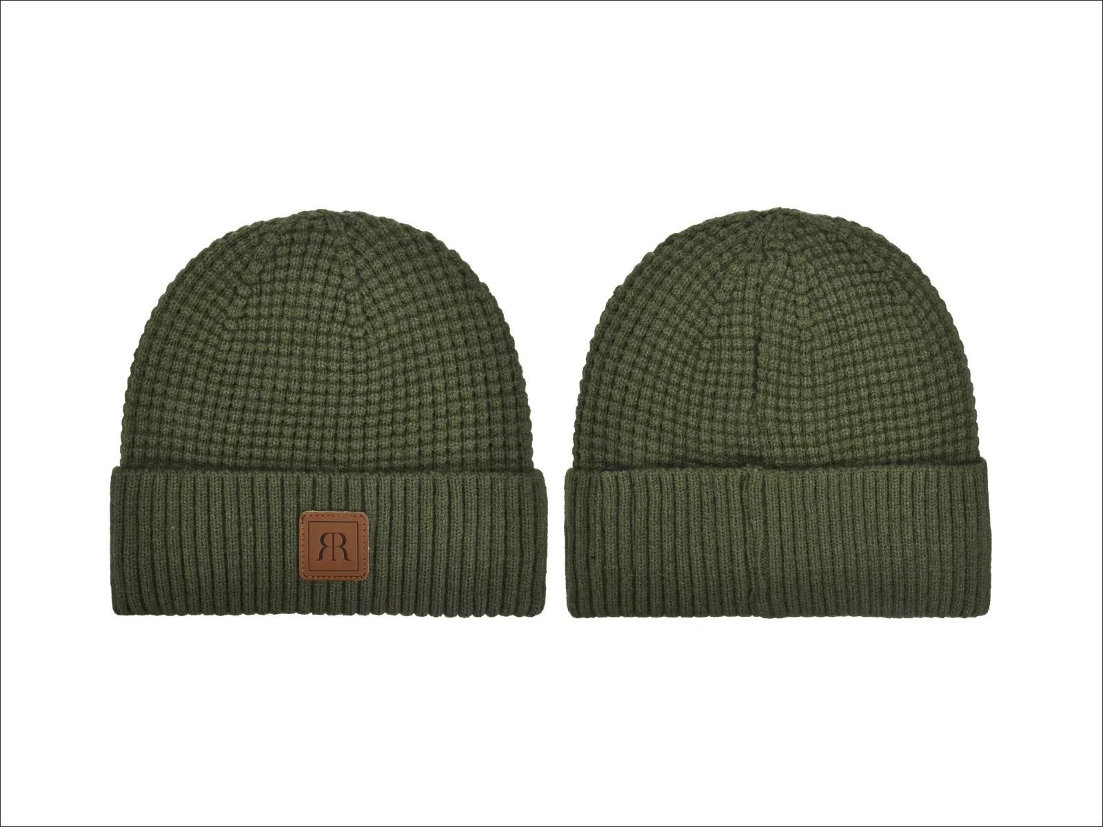 RR Mütze Strickfleece olive 
