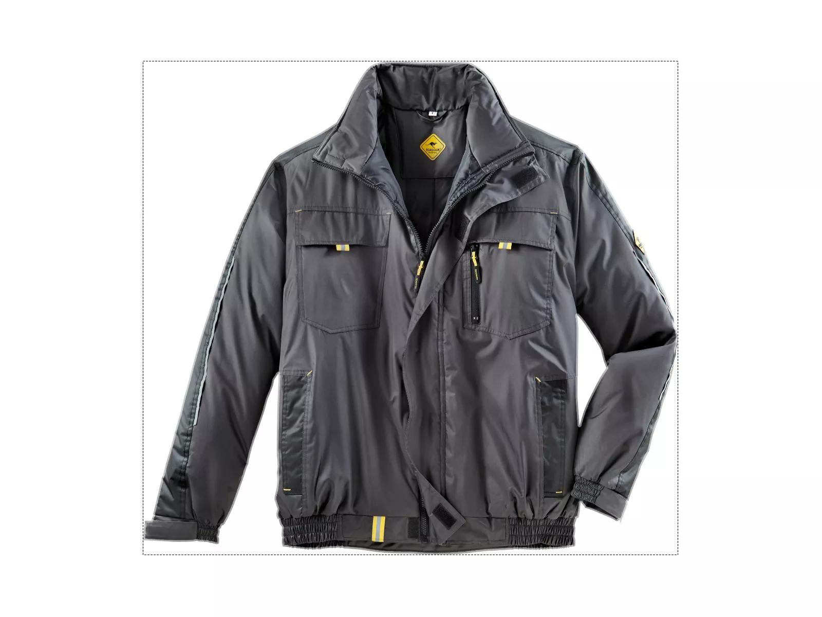 Pilotenjacke Roadsign-6490-anthrazit/gelb-4XL