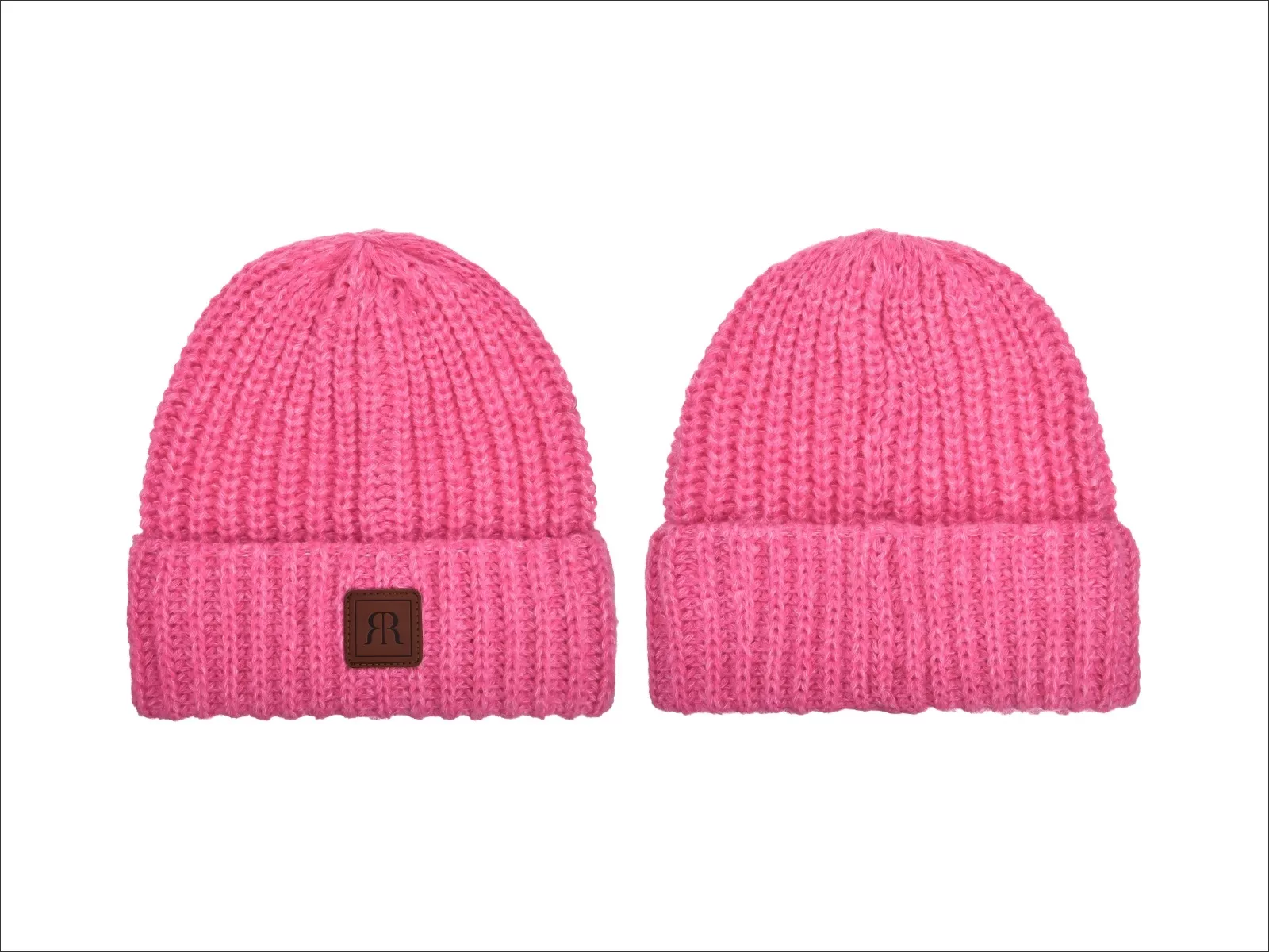 RR Mütze Grobstrick pink 
